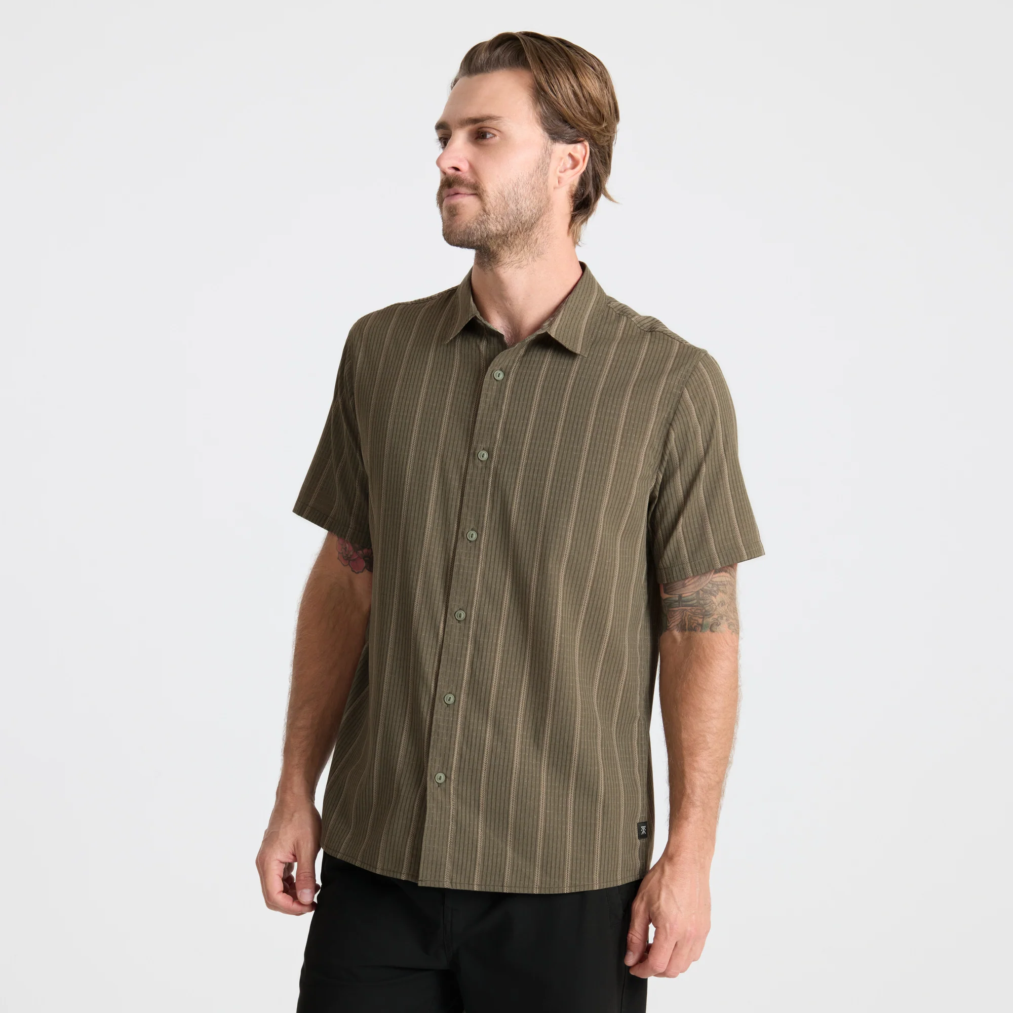 Bless Up Breathable Stretch Shirt - Military Stripes - Image 4